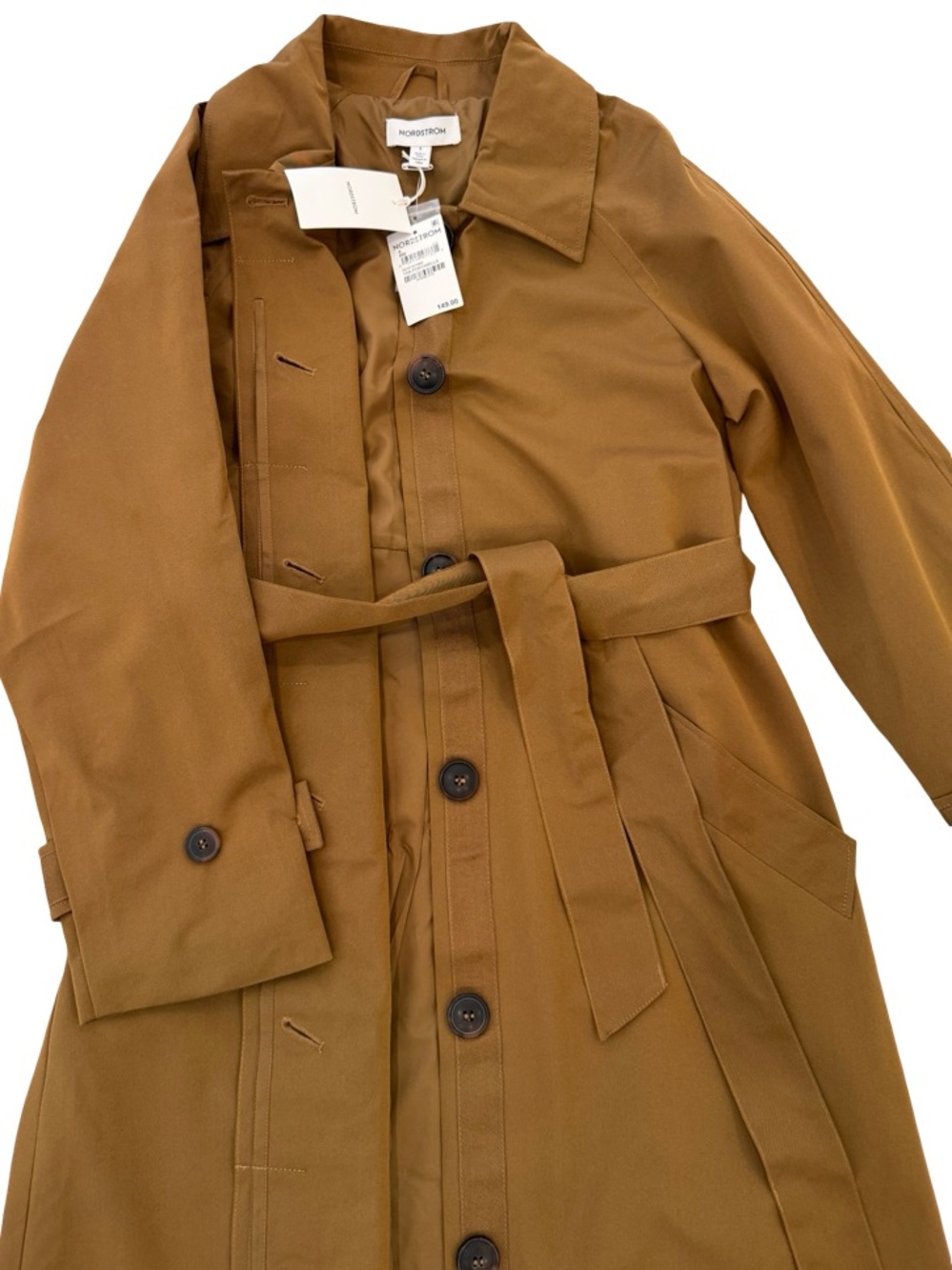 Nordstrom Women's Trench Coat - Chestnut - Picture 6 of 10